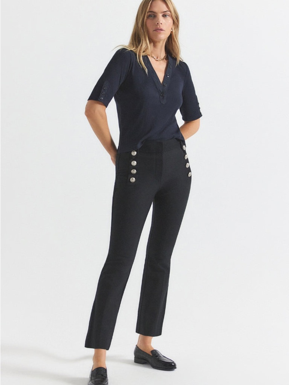 Derek Lam ROBERTSON SLIM TROUSER in black - in size 6
